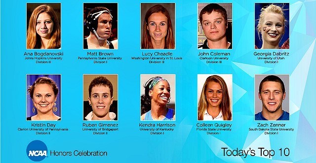 NCAA Today's Top 10 Award Winners: All Are CoSIDA Academic All-America® Honorees